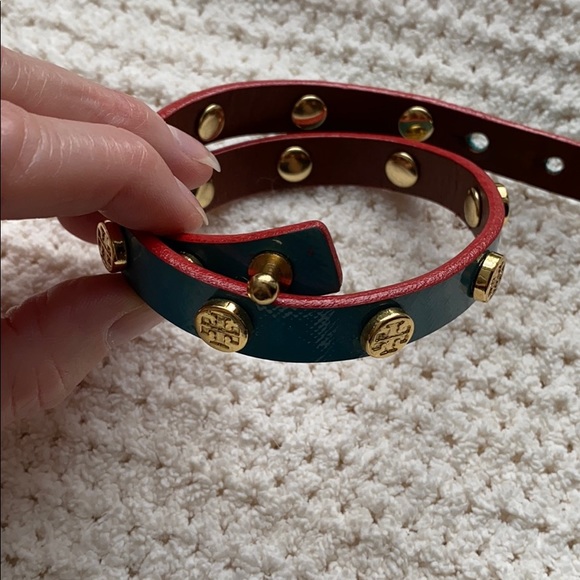 Tory Burch blue, Orange, gold leather bracelet - Picture 3 of 3
